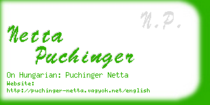 netta puchinger business card
